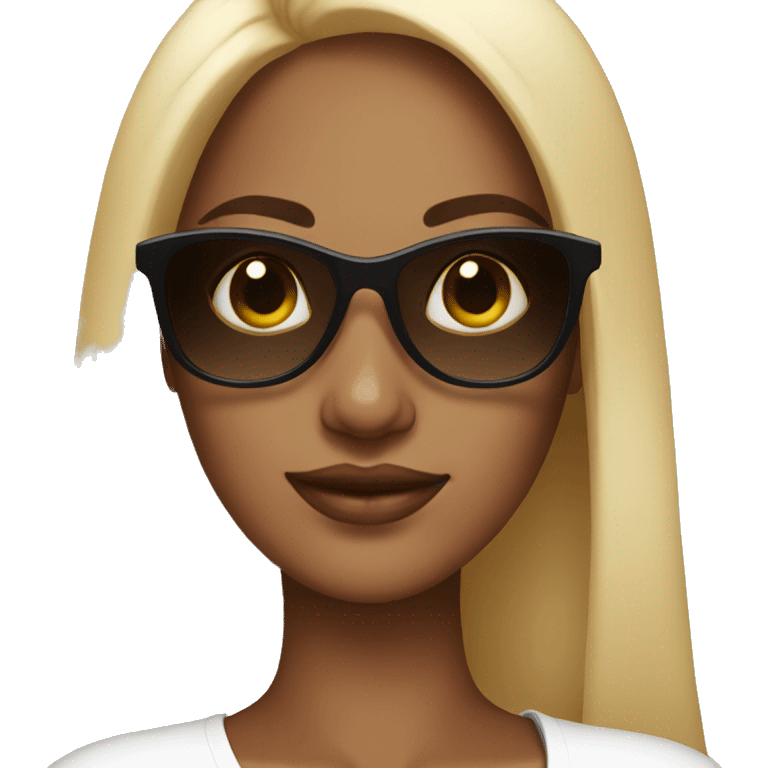 Beautiful woman with sunglasses  emoji