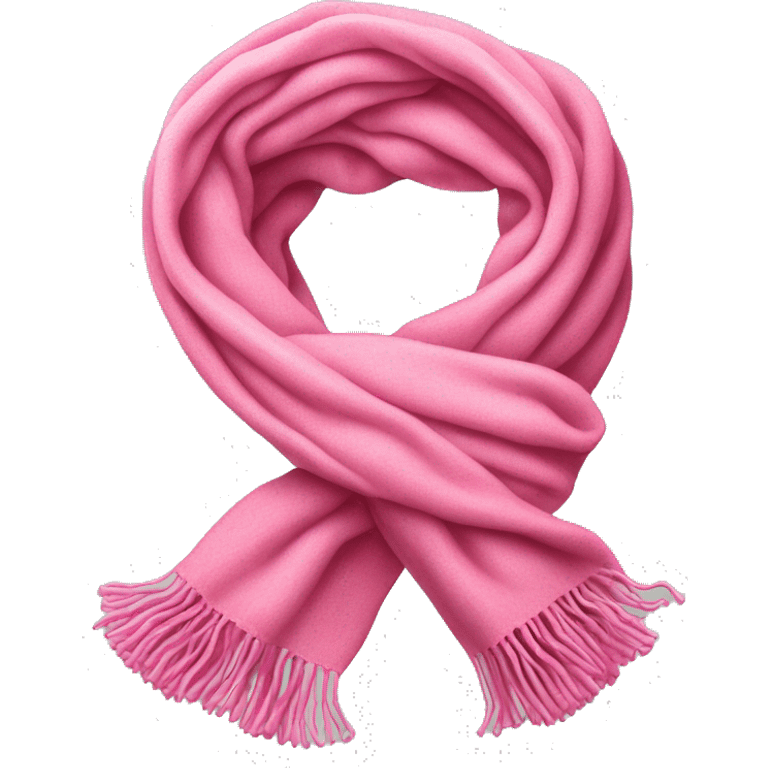 Realistic bubblegum pink winter scarf isolated. emoji