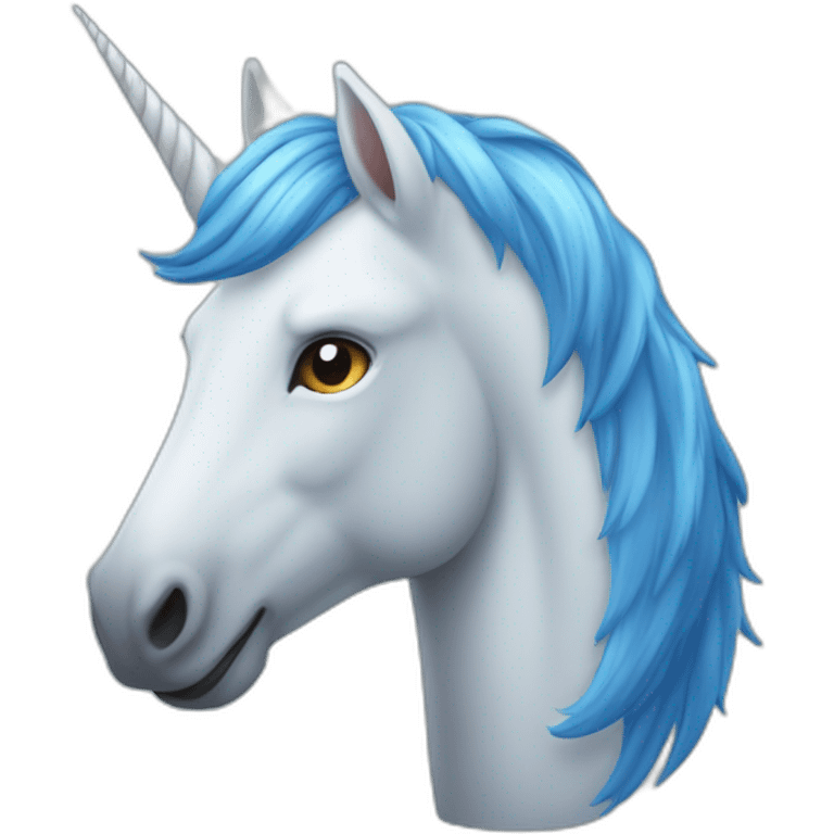 Licorne bleue emoji