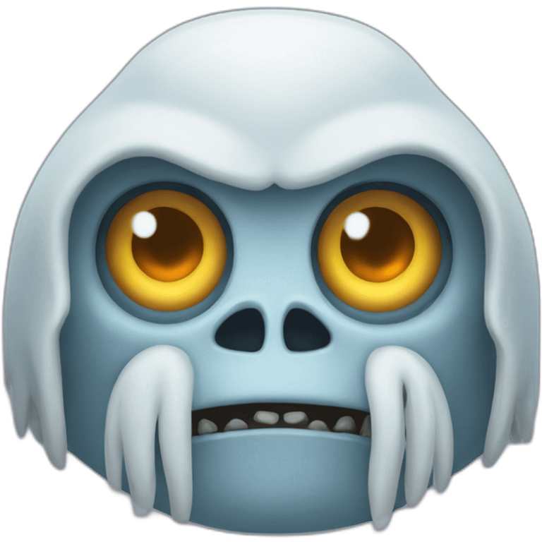 Very evil  and scary  yéti  emoji