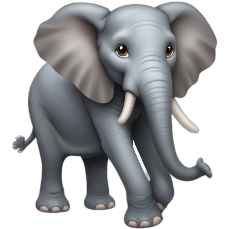 Éléphant sur souris emoji