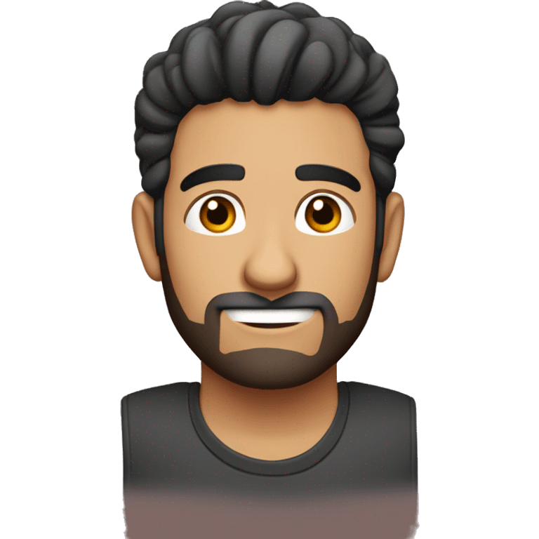 Chico de 28 años, fuerte, moreno, sin barba, con tupé hacia el lado. emoji