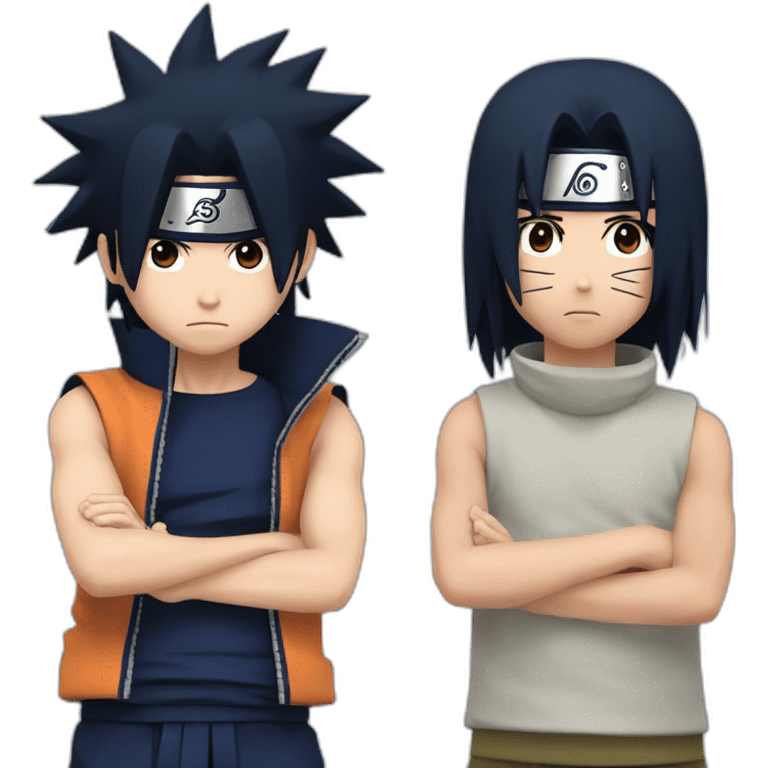 Naruto qui embrasse Sasuke emoji