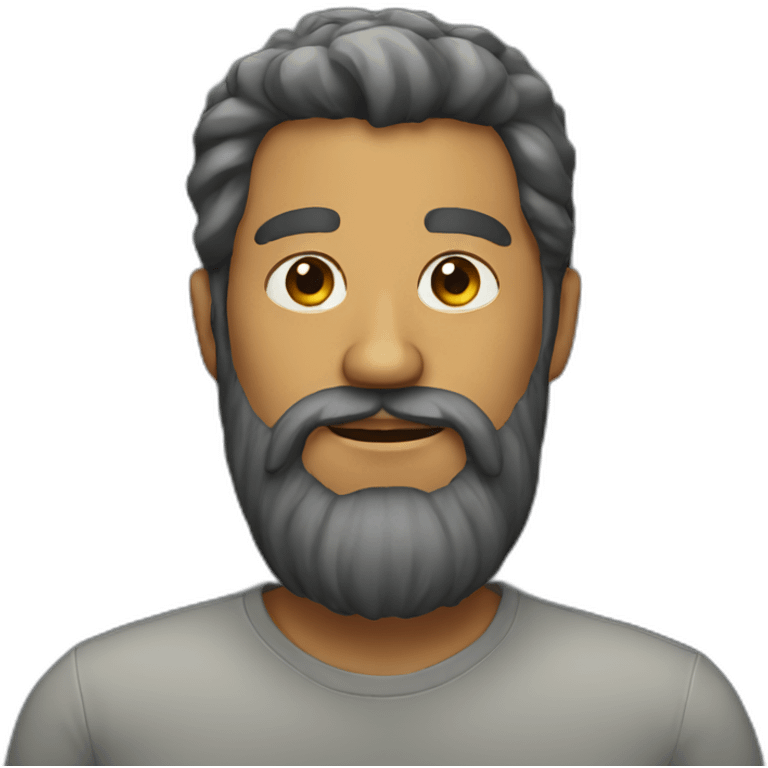 Bearded man emoji