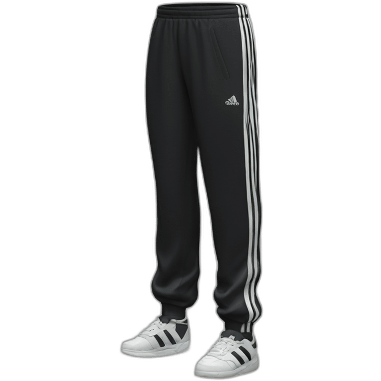 Black Adidas track pants emoji