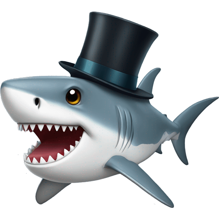 shark with top hat emoji