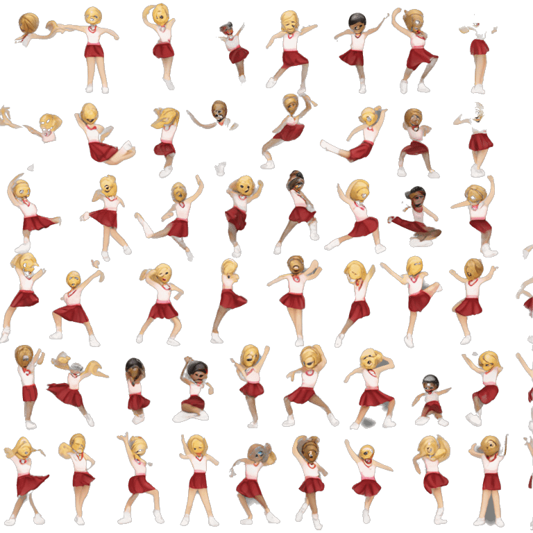 Cheer leader stunting emoji