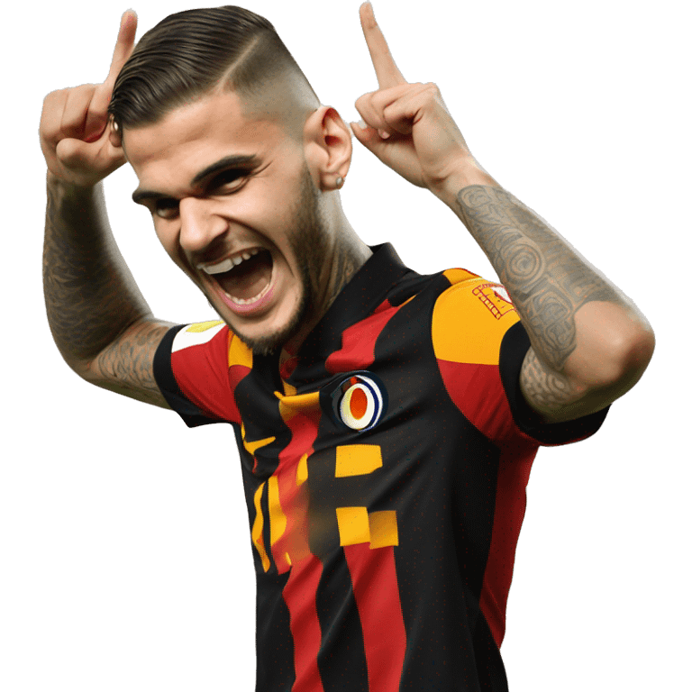 Mauro Icardi Galatasaray ear celebration emoji