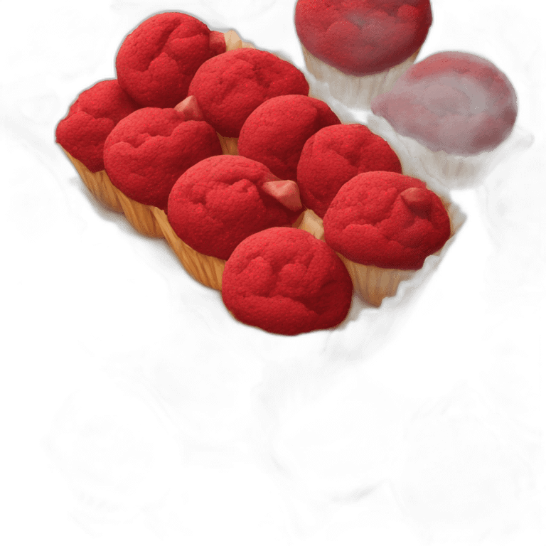 red velvet muffin emoji