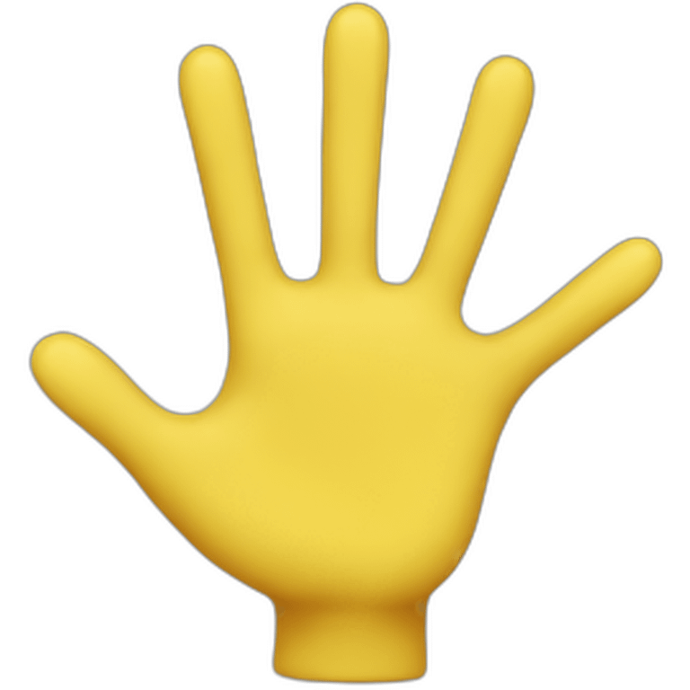 Yellow Waving hand emoji