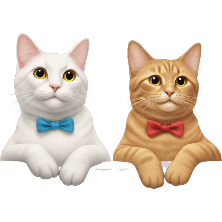 two cats at a ribbon cutting ceremony emoji