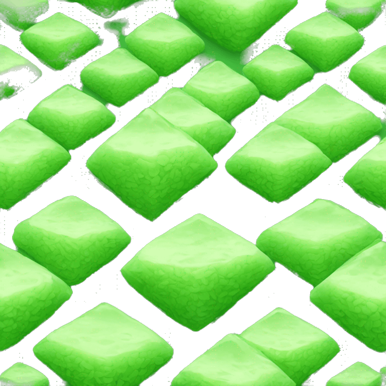 diamond shaped green rice cake emoji