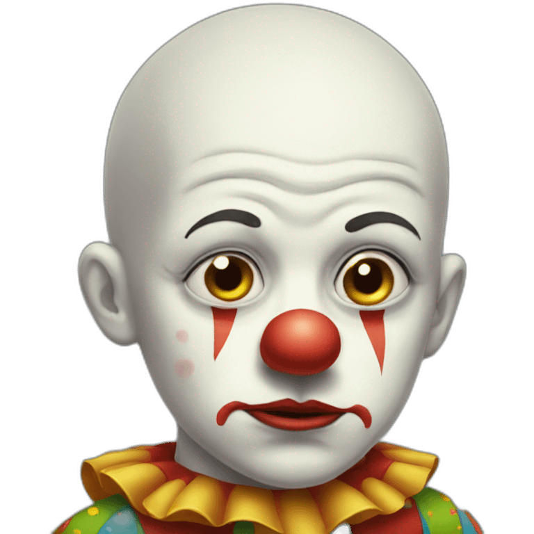 sad bald clown emoji