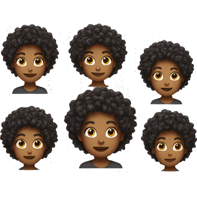 Person with curly hair  emoji