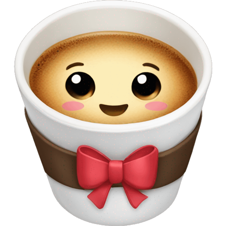 cute bow coffee emoji