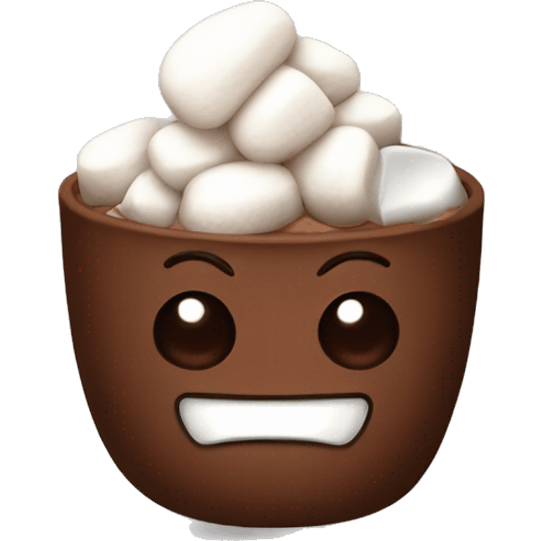 Cocoa with marshmallow emoji