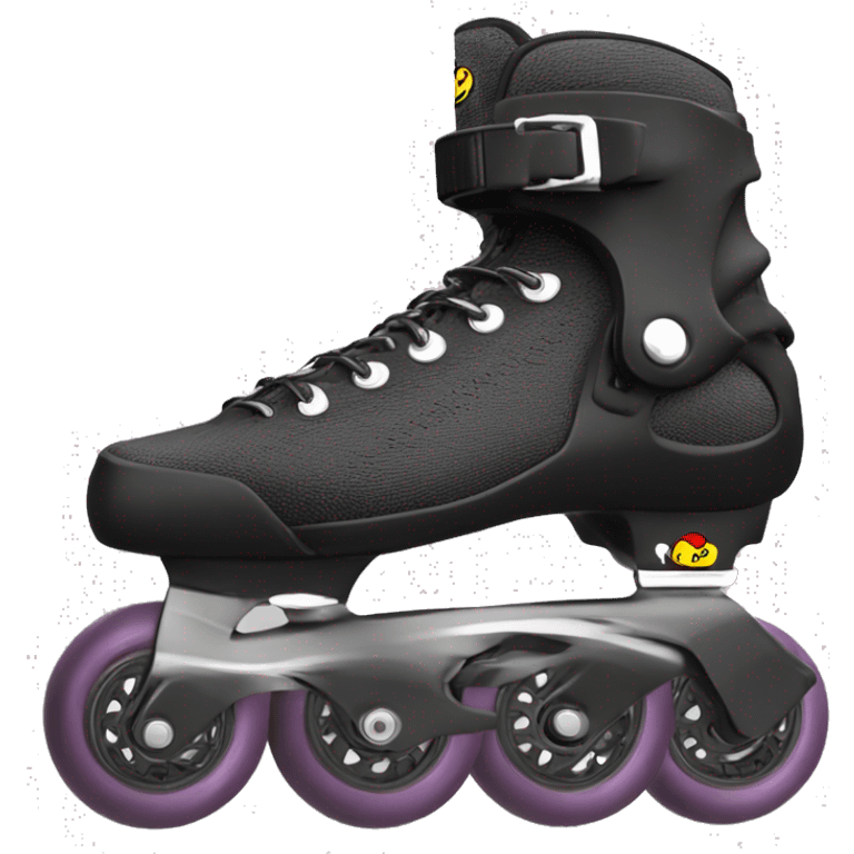 a black rollerblade inline skate, the model called "TWISTER XT" emoji