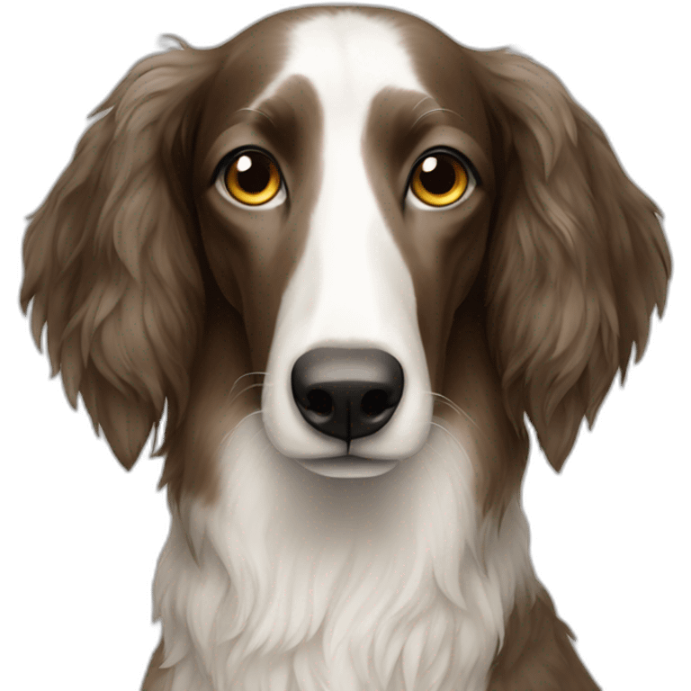 Borzoi with long ears emoji