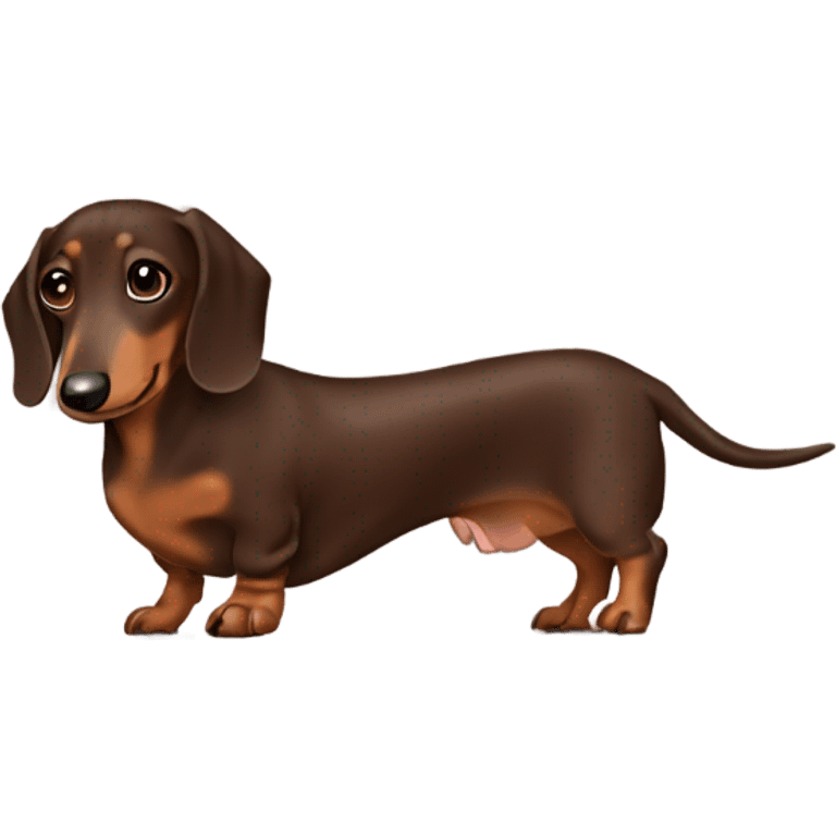 Isabella  chocolate dapple dachshund ￼ emoji