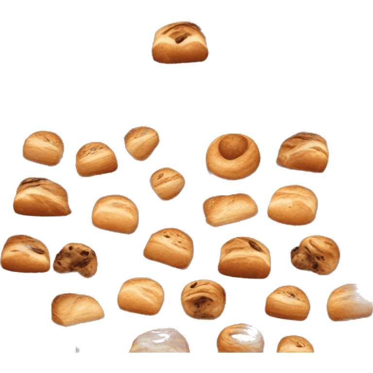 Pain au chocolat qui soulève une barre de crossfit  emoji