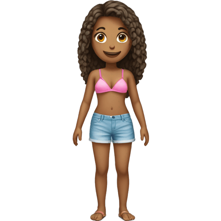 Fille à la plage  emoji