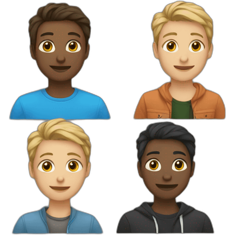 Un groupe de 3 jeune  emoji