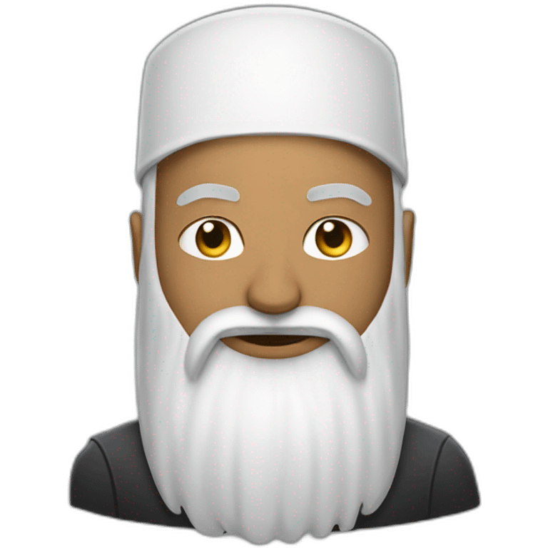 a Muslim with a white long beard boxing elon musk emoji