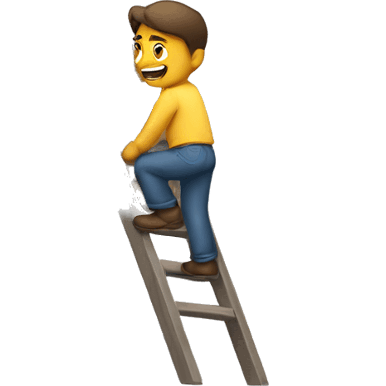 man going up the ladder emoji