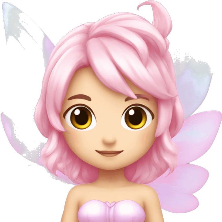 Shiny Pastel Pink Anime Chibi Fairy Fakémon emoji