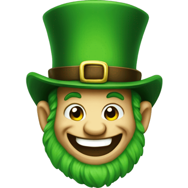 Leprechaun laughing emoji