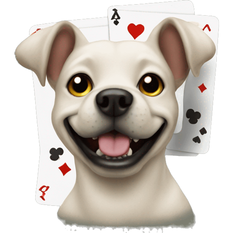 dog playing cards emoji