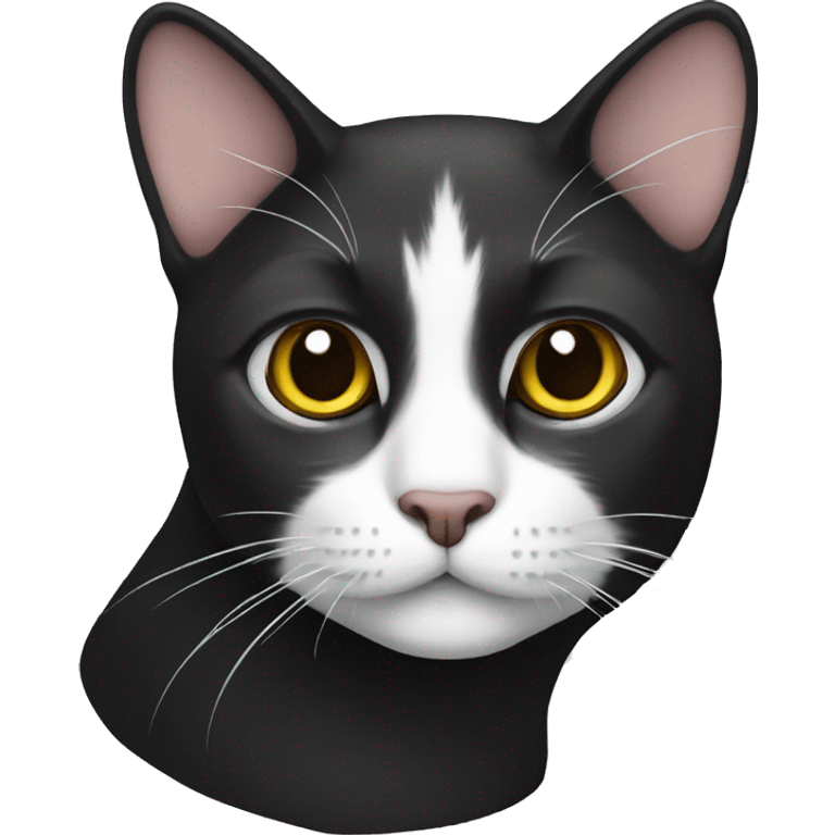 Cat negro y blanco emoji