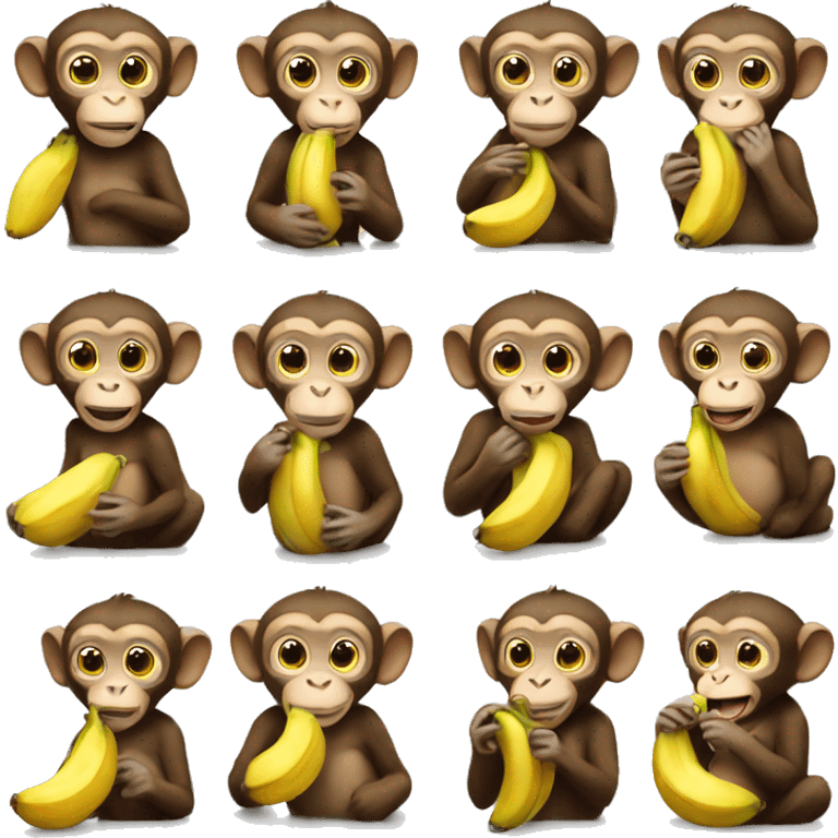 monkey eating banana emoji