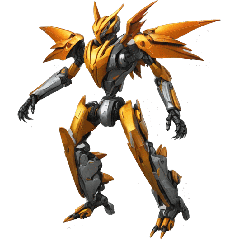 futuristic mechanical spiky Medabot-raptor-dragon-Bionicle-mecha full body emoji