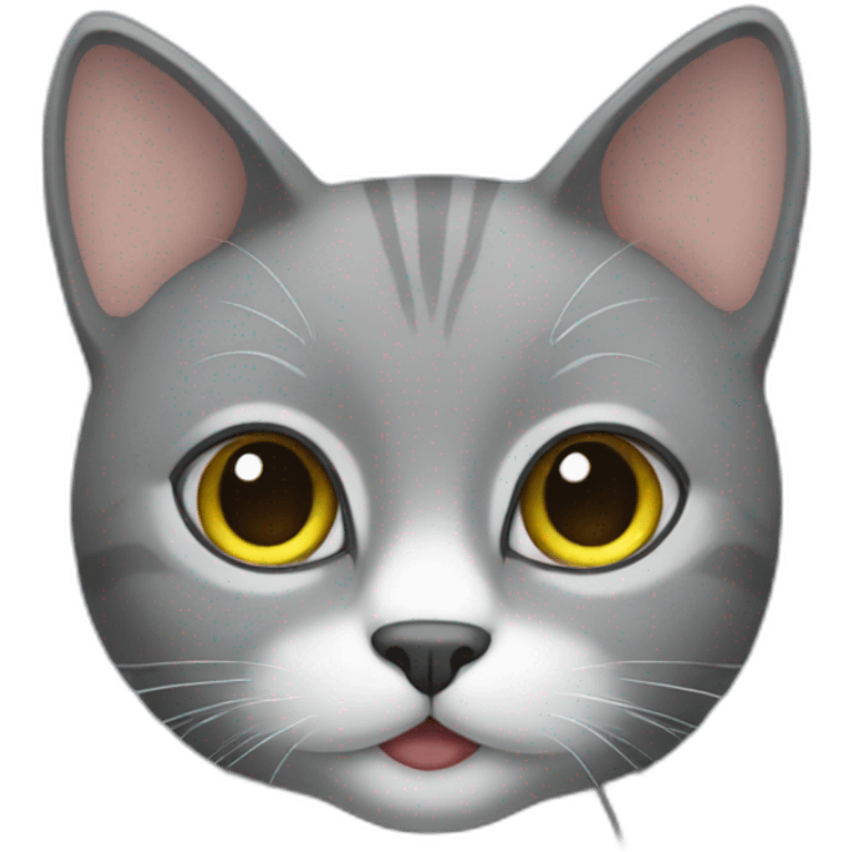 Grey cat emoji