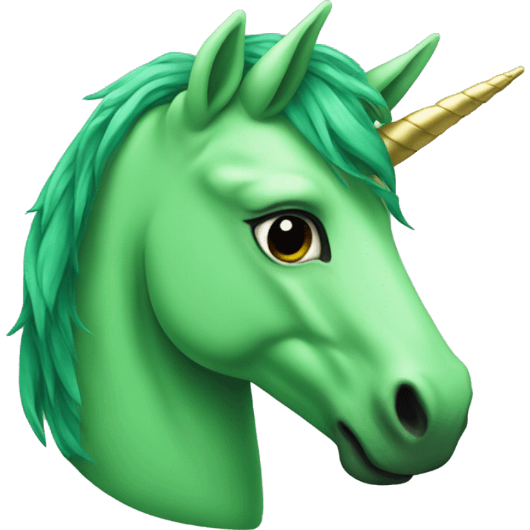 Green unicorn  emoji