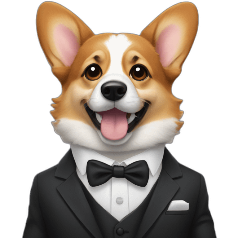 corgi in a suit emoji