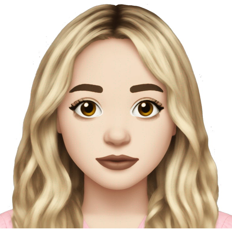 sabrina carpenter curtain bangs emoji