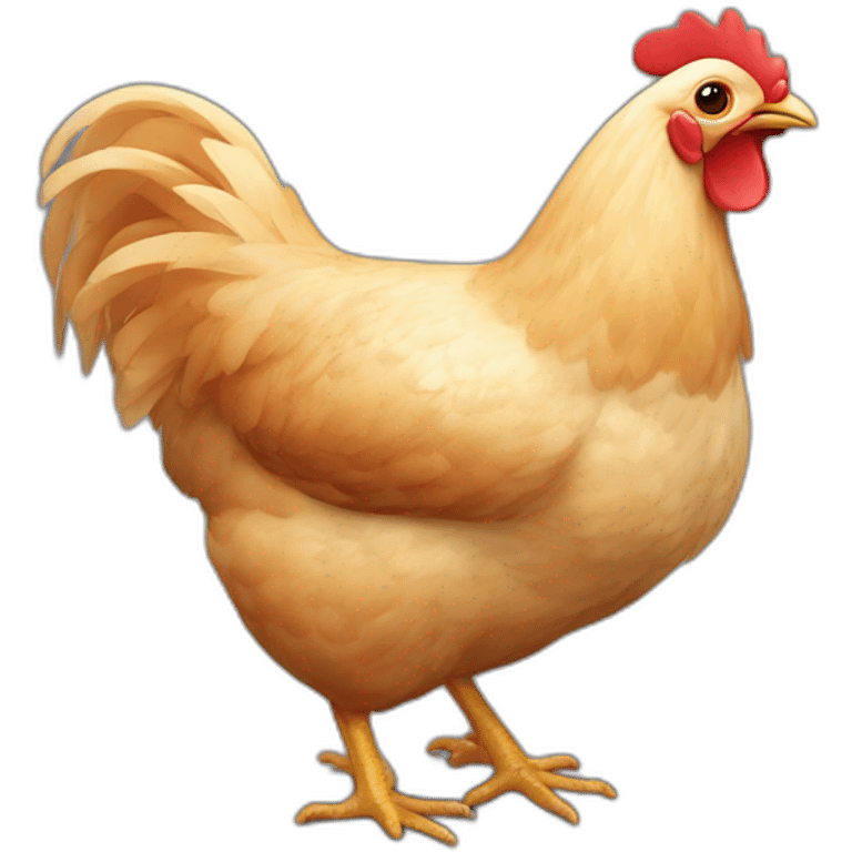 Poulet sur chat emoji