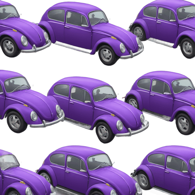 Purple Volkswagen Beetle convo emoji