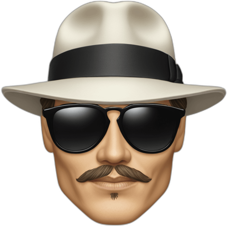 johnny depp as Whitey Bulger, boston mob, hat, sunglasses emoji