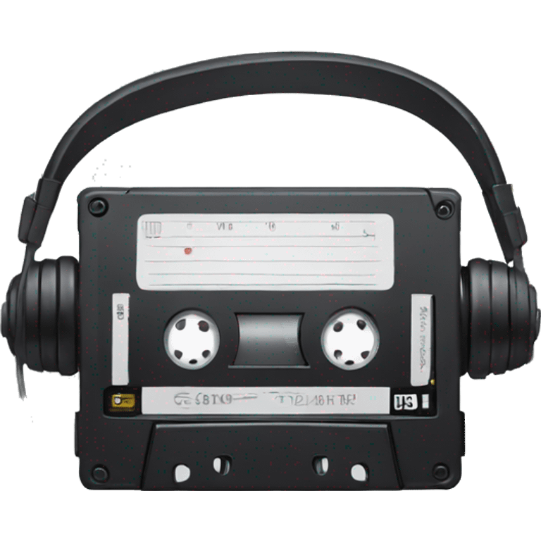 Cassette tape and headphones emoji