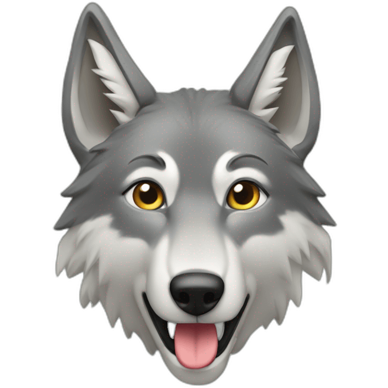 Loup avec une femm emoji