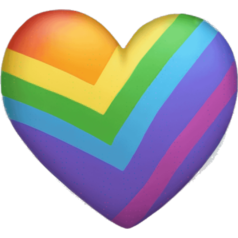 Rainbow striped heart emoji emoji