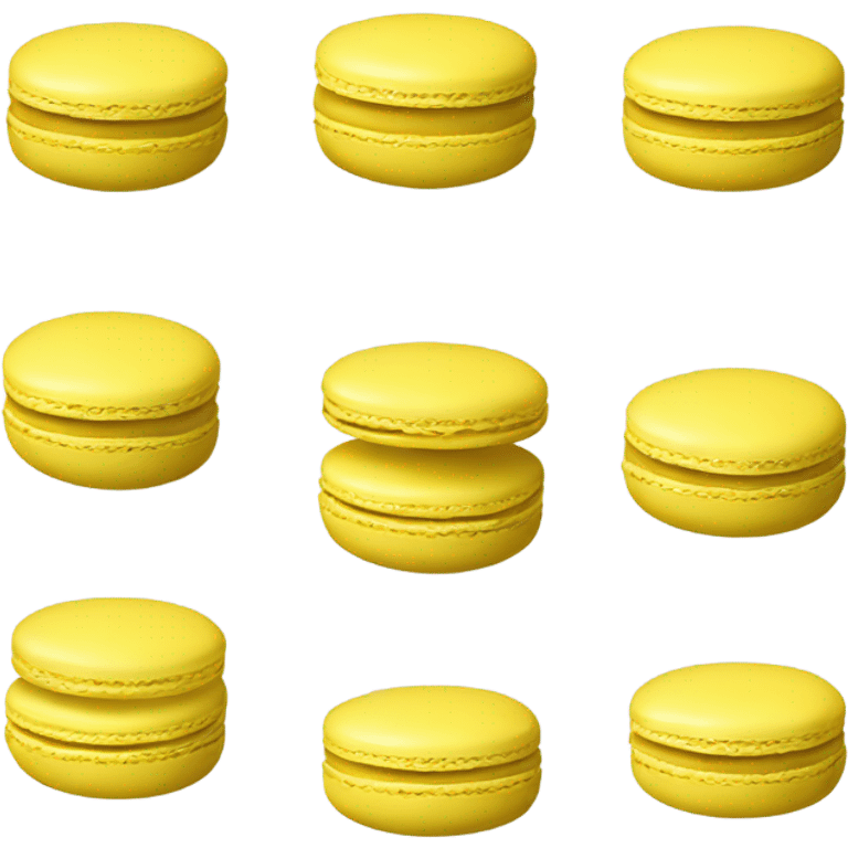 one yellow macaron  emoji