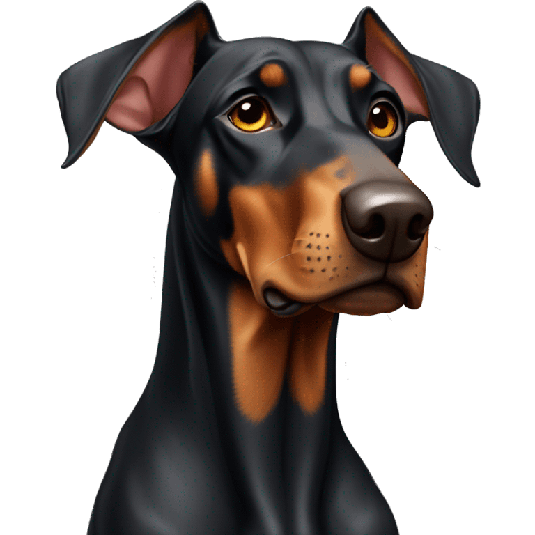 Doberman grown color  emoji