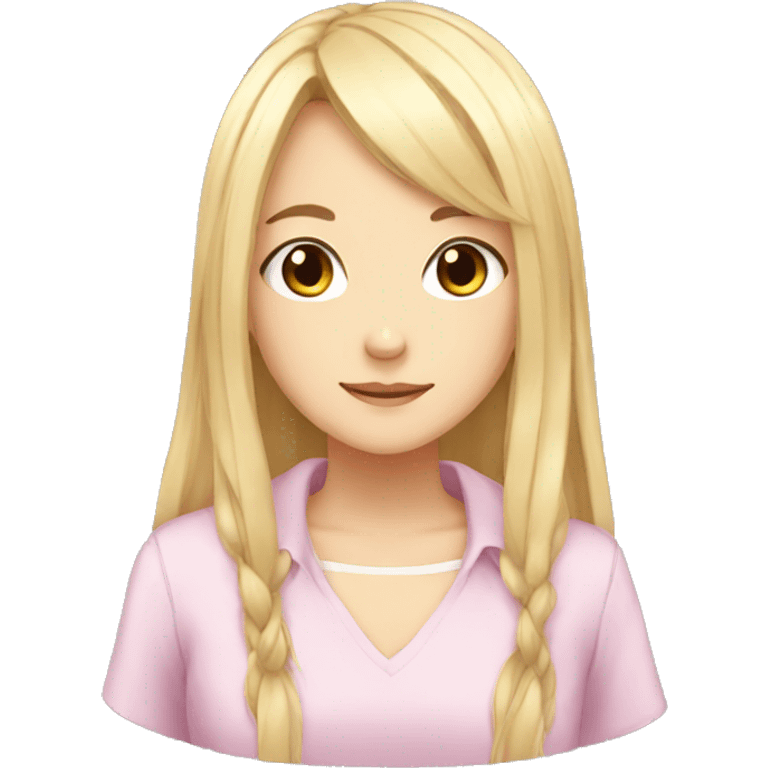 an anime girl with long hair emoji