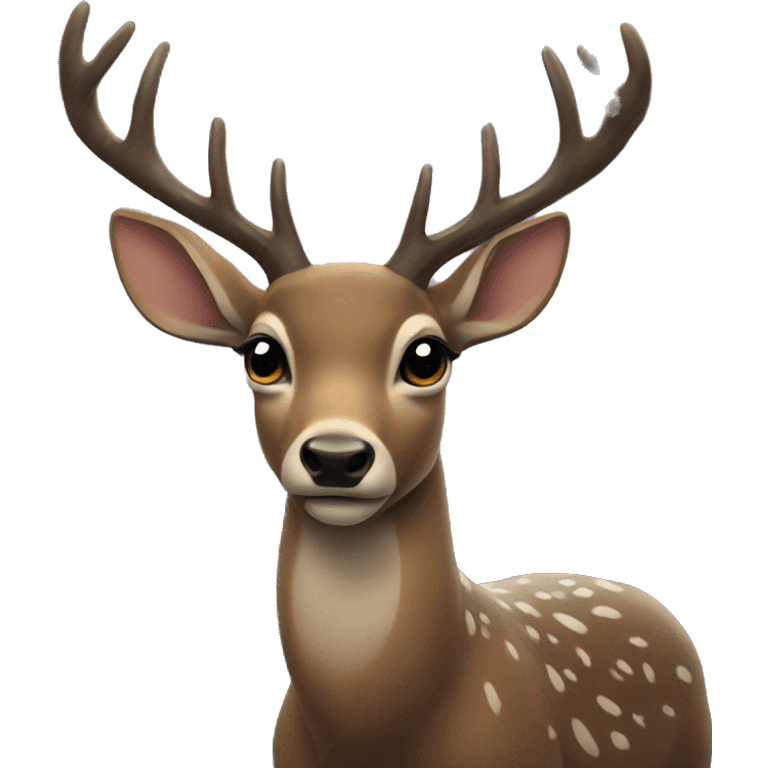 Deer in a thunderstorm  emoji