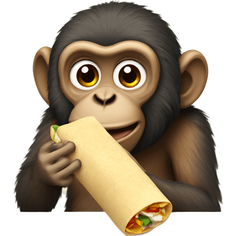 A monkey eating burritos emoji