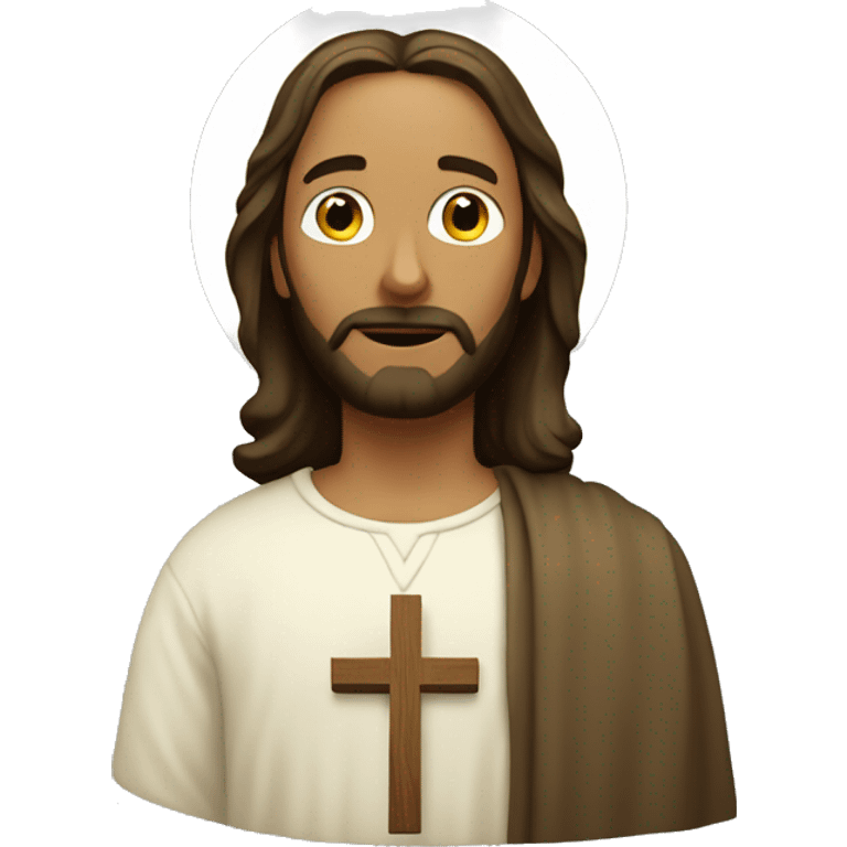 Jesus with cross emoji